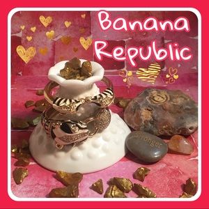 Banana Republic Zebra & Panther head bracelet set